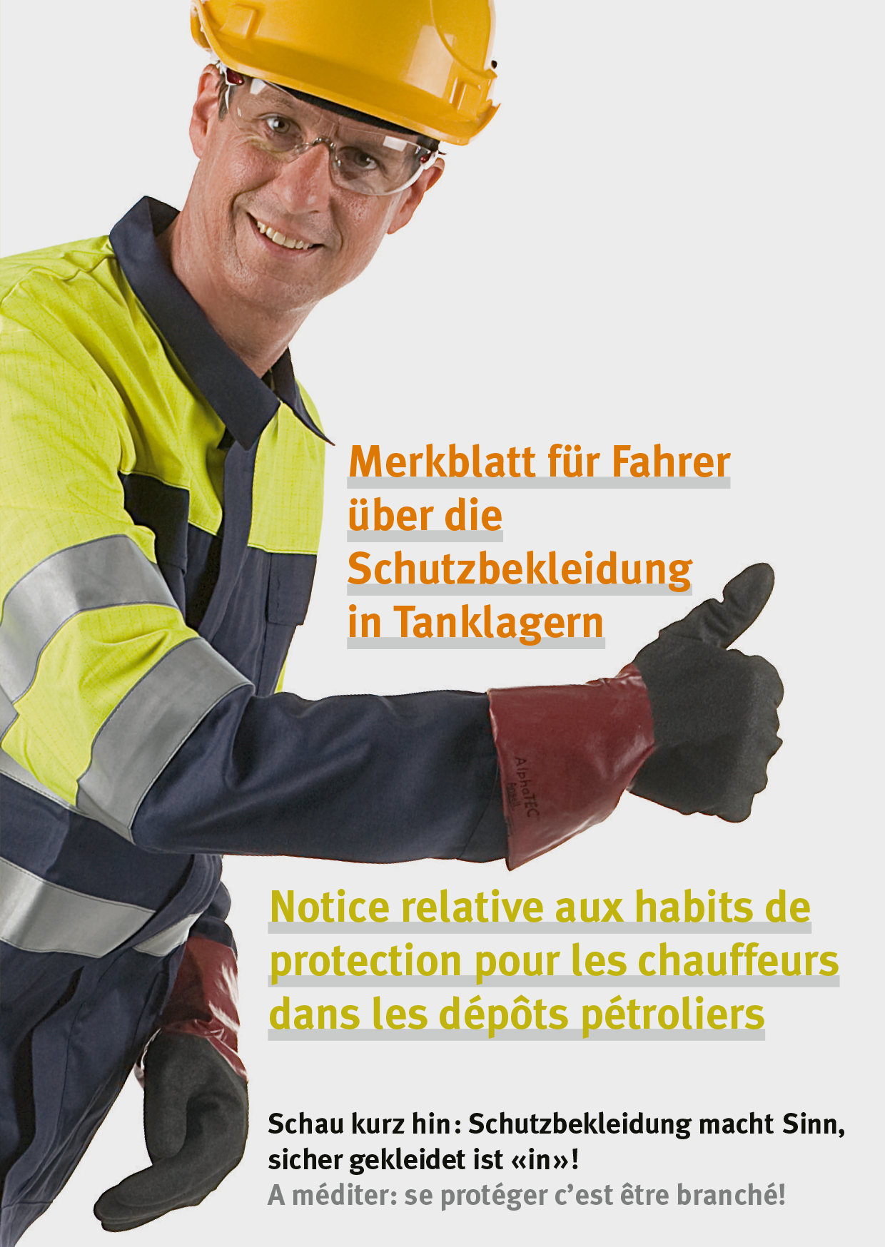 Bild Schutzbekleidung fur Fahrer im Tanklager Broschure DE FR